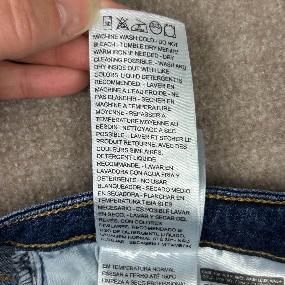 Levi's 711 Skinny Jeans Womens 30 Blue Denim Whiskered Cotton Stretch Streetwear - Picture 11 of 16